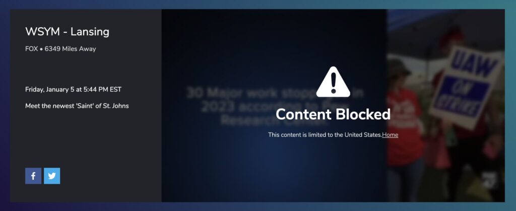 【日本からはFOX NEWSが見れない！】「Content Blocked, This content is limited to the United States.（ブロックされたコンテンツ、このコンテンツはアメリカ合衆国に限定されています。）」というエラー表示